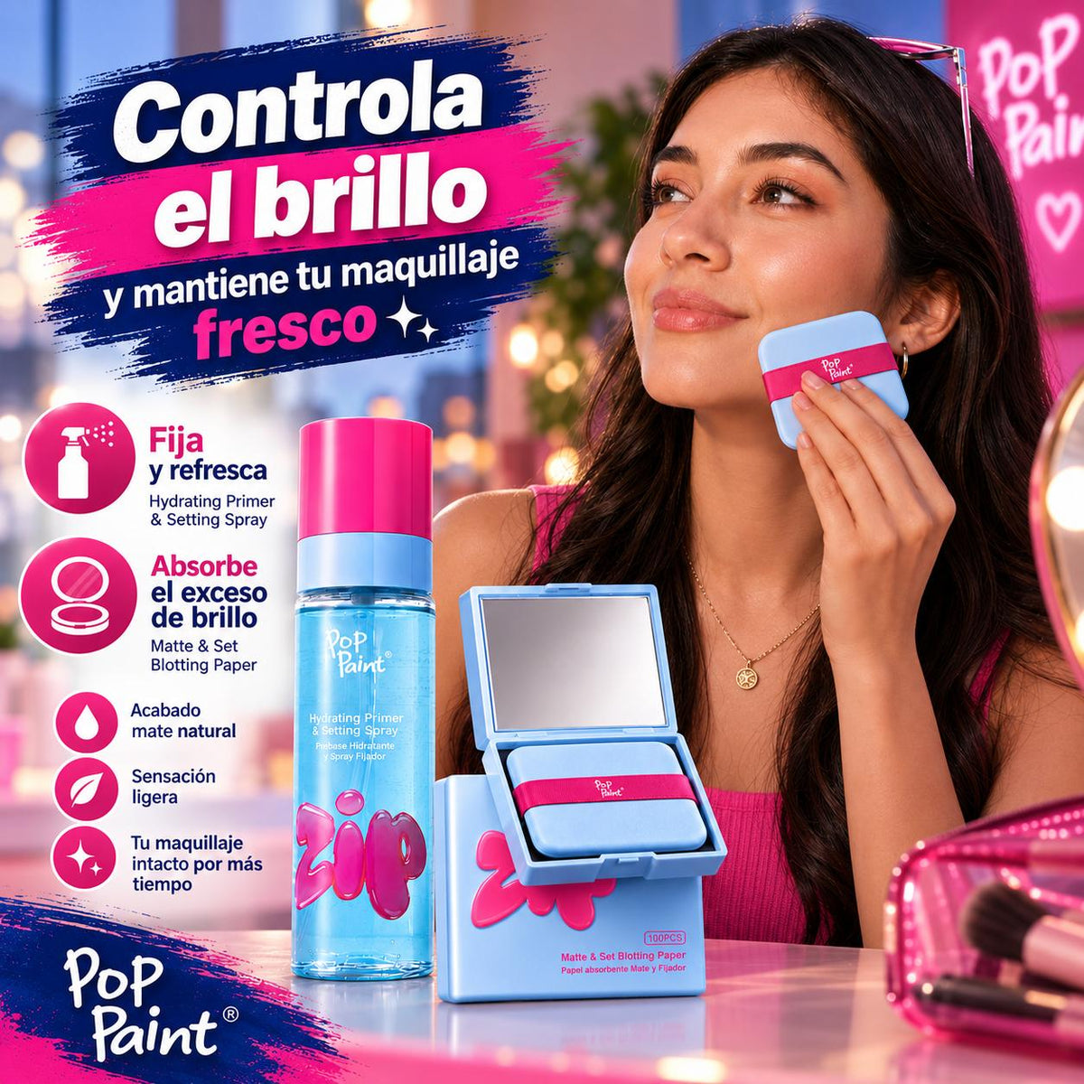 Setting Spray + Blotting Paper Duo