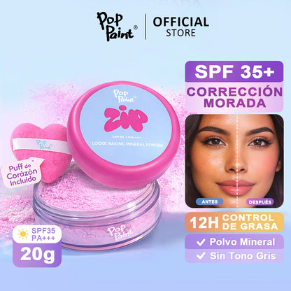 Polvo mineral suelto sellador | SPF 35 PA+++ - Polvo fijador con control de grasa