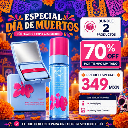 Setting Spray + Blotting Paper Duo