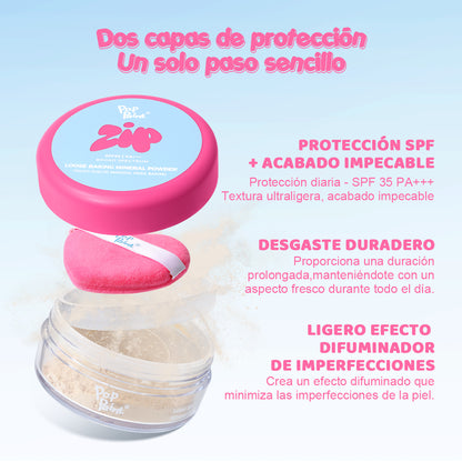 Polvo mineral suelto sellador | SPF 35 PA+++ - Polvo fijador con control de grasa