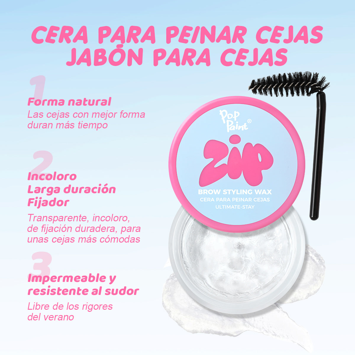 Cera y jabón para cejas | Fijación de 24 horas, waterproof y efecto laminado