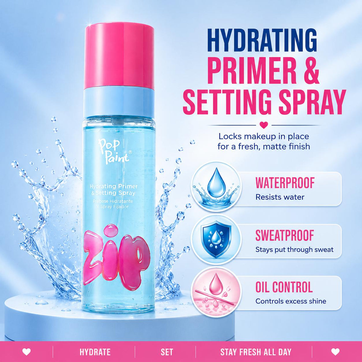 Jelly-To-Mist Hydration & Oil Control Setting Spray