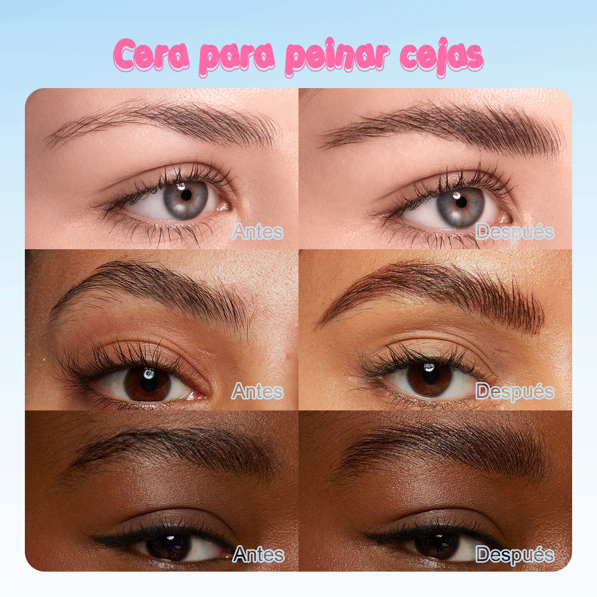 Cera y jabón para cejas | Fijación de 24 horas, waterproof y efecto laminado