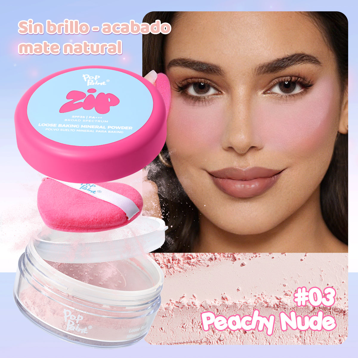 Polvo mineral suelto sellador | SPF 35 PA+++ - Polvo fijador con control de grasa