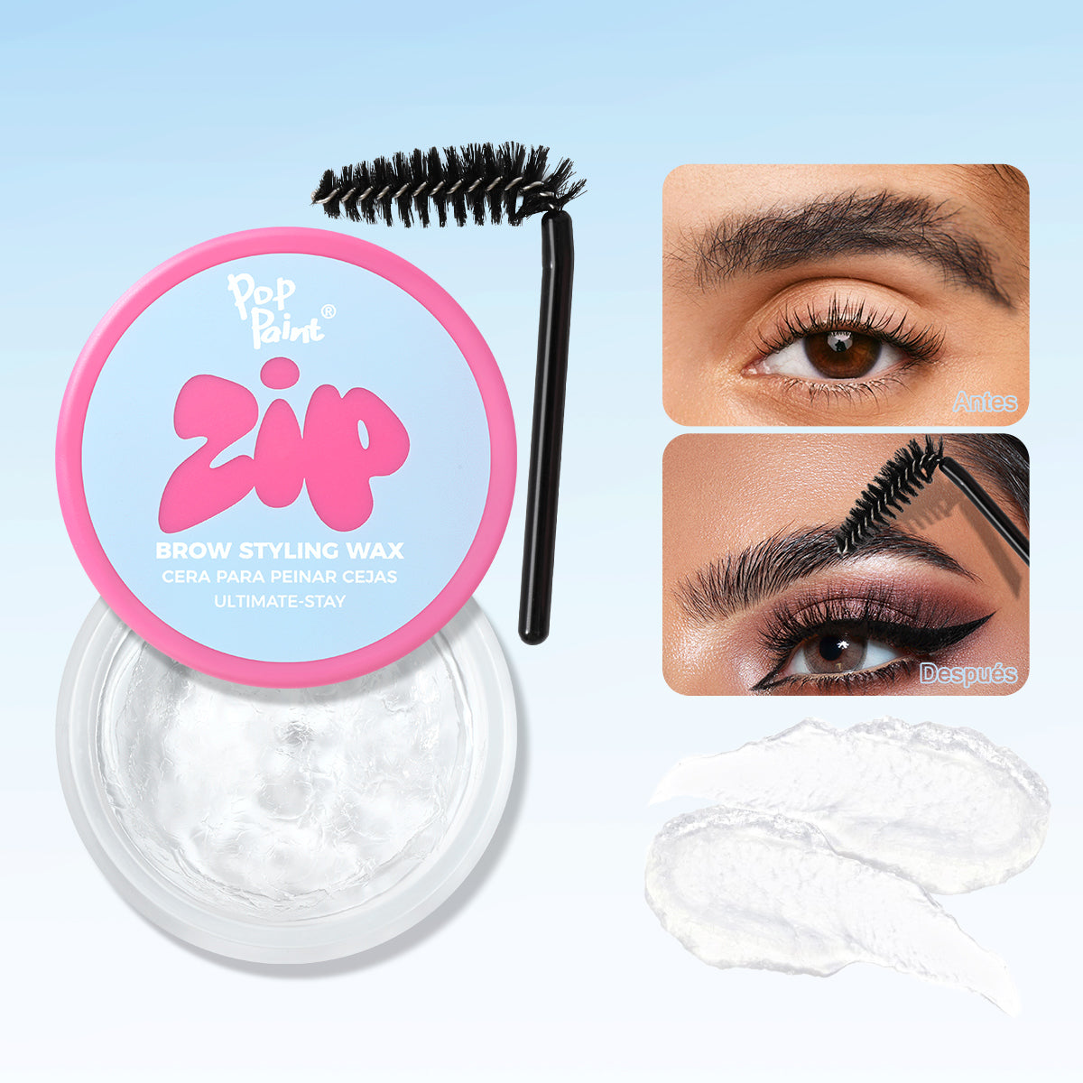 Cera y jabón para cejas | Fijación de 24 horas, waterproof y efecto laminado