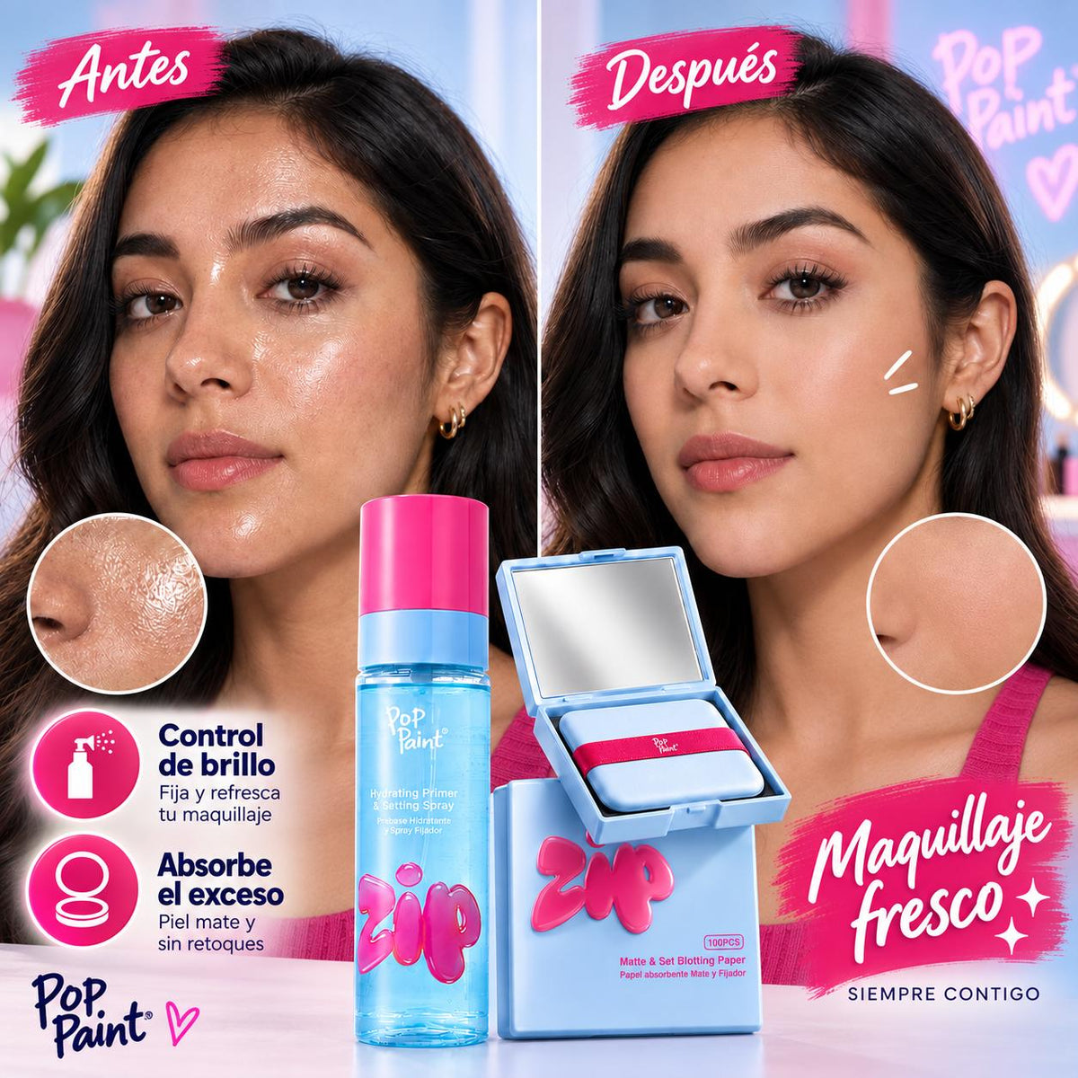 Setting Spray + Blotting Paper Duo